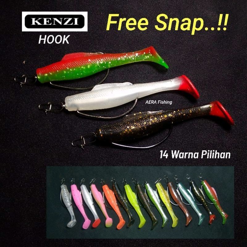 Soft Lure 6cm + Hook Kenzi Soft Lure Zman Replika Umpan Gabus