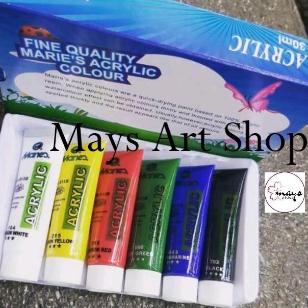 

Langsung Dibeli Cat Akrilik Set Lukis Maries Isi 6 Warna Dasar x 30 ml / Marie's Acrylic Paint Color 6x30 ml No 81306B Colour 6x30ml Anak / Profesional