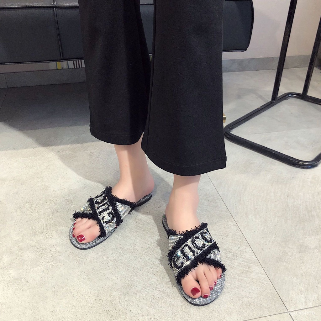 #Sisjuly# GUCI Sandal wanita sandal baru sandal berlian imitasi berlian imitasi yang dipersonalisasi