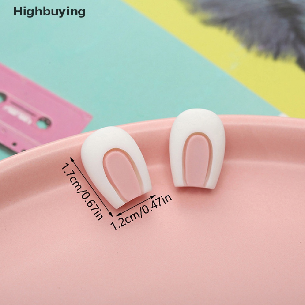 Hbid 5pasang12 * 17mm Kawaii Telinga Resin Untuk Nail Art Flatback Frog Eye Ch Glory