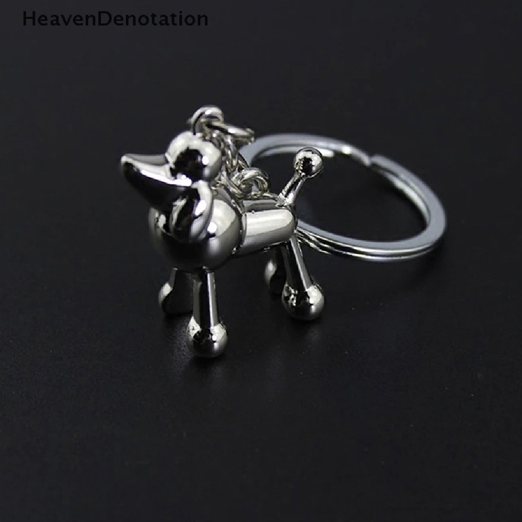 [HeavenDenotation] Kreatif 3D Pet Poodle Keychain Lucu Gantungan Kunci Untuk Wanita Pria Lucky Dog Key Chain HDV