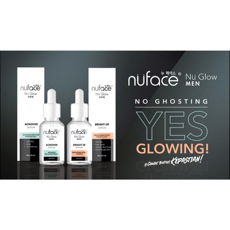 Ningrum - NUFACE Nu Glow Men Face Serum 20 mL Bright Up | Acne Over Serum || 8517