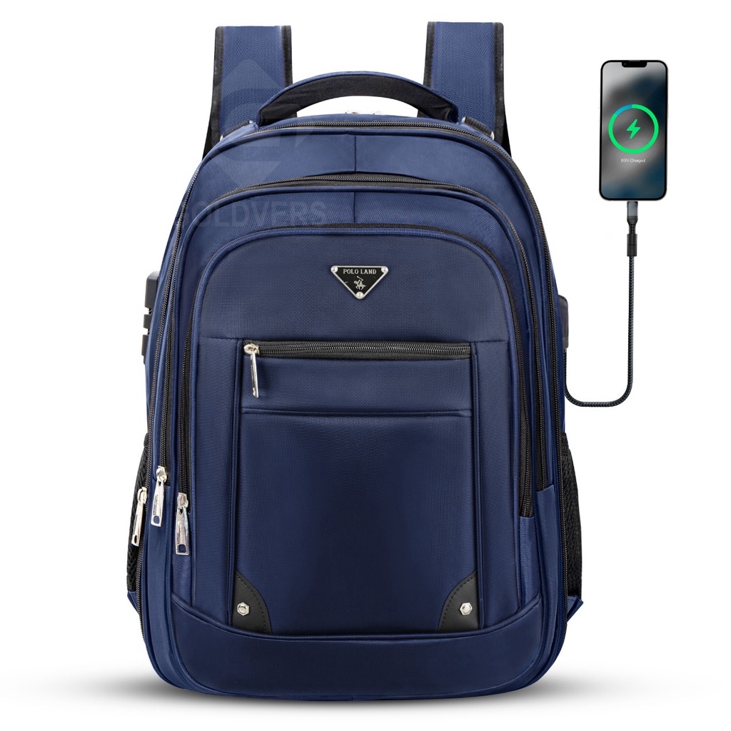 POLO LAND Tas Ransel Kode Kombinasi ORIGINAL Import Jumbo 20 Iinch- Ransel Kerja / Ransel Traveling / Ransel Mudik