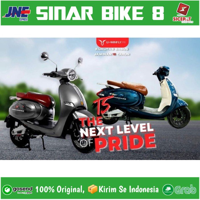 NEW Sepeda Motor Listrik UWINFLY Vespa T5 Model Terbaru 2000 watt