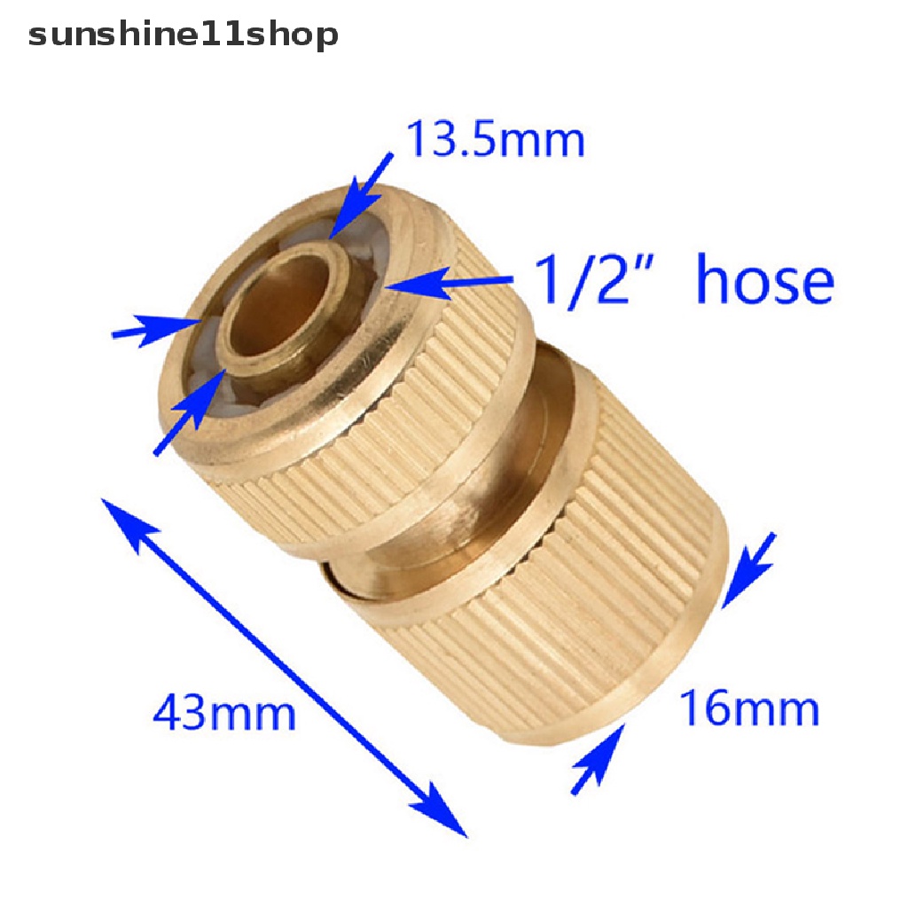 Sho Adaptor Selang Lapis Tembaga Bahan Aluminium alloy, Sambung Taman Untuk Irigasi Penyiraman N