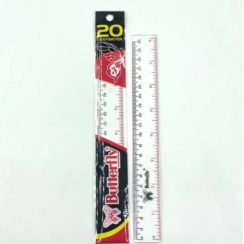 

Penggaris Butterfly ukuran 30 cm penggaris pelastik penggaris akrilk penggaris panjang