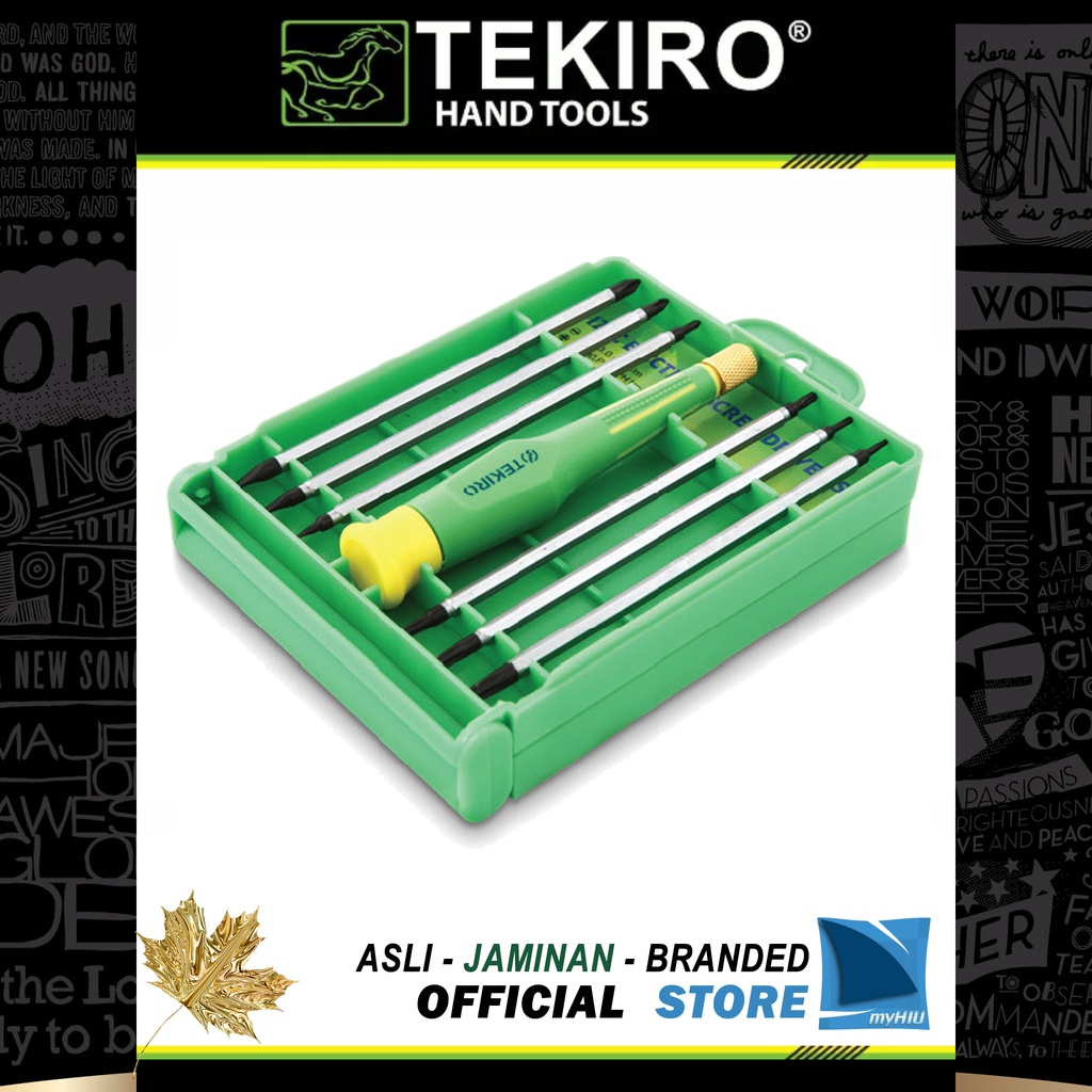 Obeng Presisi / Precision Screwdriver Isi 12 pcs TEKIRO ( Jam / Handphone / Kacamata / Laptop )