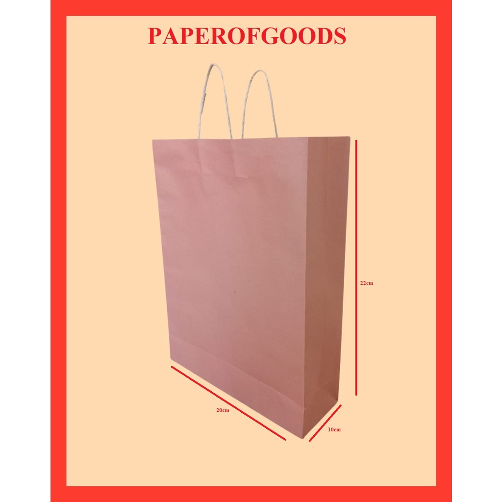

Paperbag / paper bag / Kantong kertas warna pink uk. 30x10x40cm