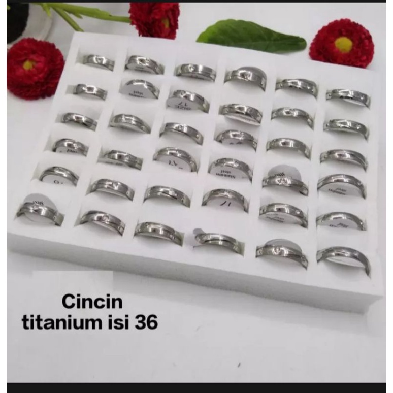 cincin titanium 1pcs bisa cod banyak model