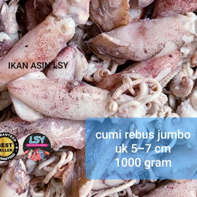 

♝ ikan asin cumi rebus/ sotong rebus size jumbo 1kg ✯