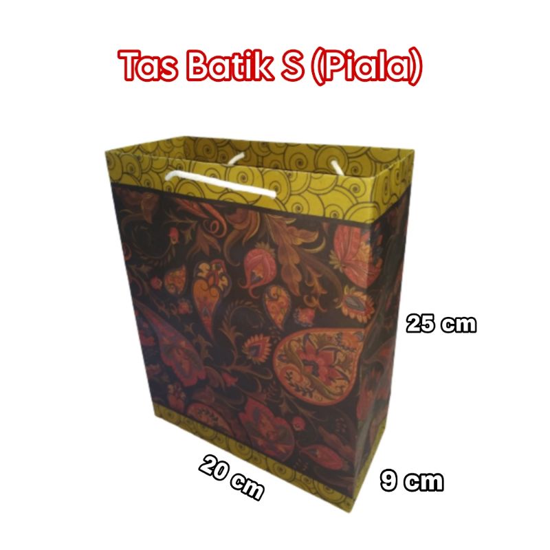 

Paperbag Piala / motif batik / Ukuran 20x25x9