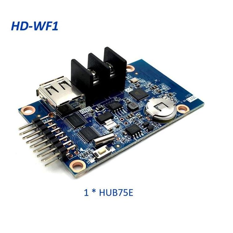 ♙ Controller Huidu HD-WF1 HD WF1 WifI RGB Full Color Panel Module Modul LED P10 Running Text ☄