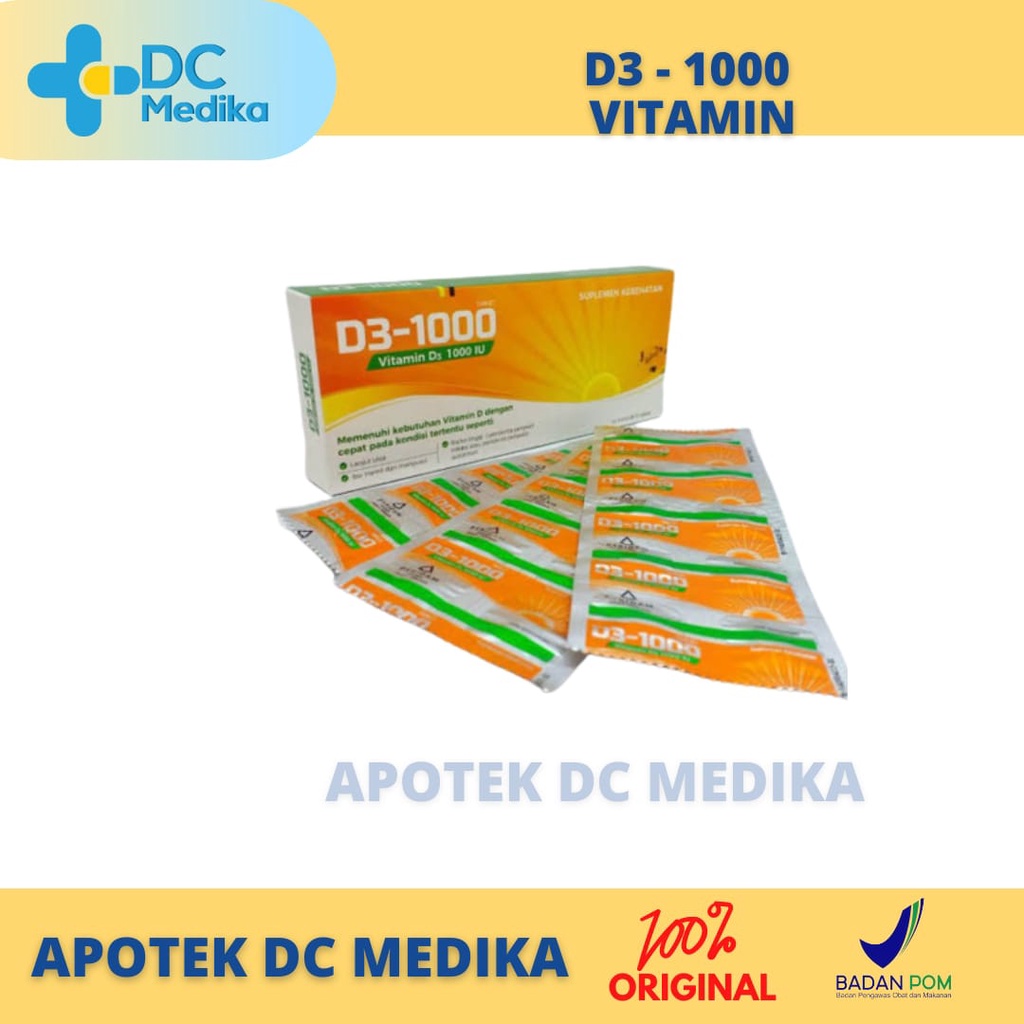 Vitamin D3 1000 Pyridam / Vitamin daya tahan tubuh / Vitamin tulang