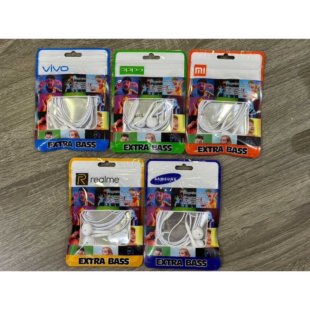 HANDSFREE / HEADSET / EARPHONE BRANDED SERI R11 PACK PLASTIK KLIP JM