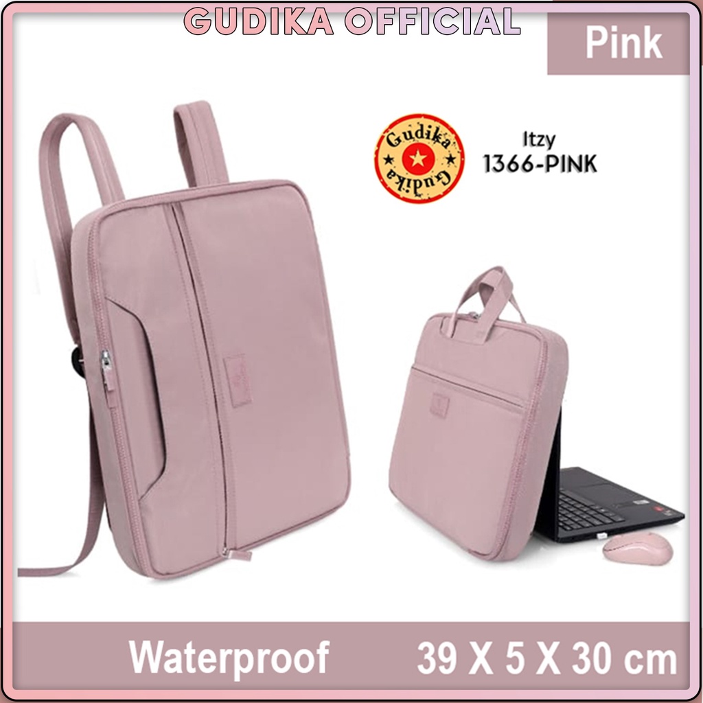 Tas Leptop GUDIKA ITZY 1366 | Tas Slave Laptop | Backpack Bodypack Laptop Waterproof Wanita Tas Ransel Anti Air Import Original | Ransel Cewek | Ransel Perempuan | Tas Wanita