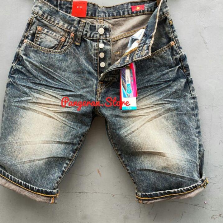 ➹ Celana Pendek Import Pria 501 Snow Ringkel Vietnam Series Terbaru / Celana Pendek Pria 501 Terlari
