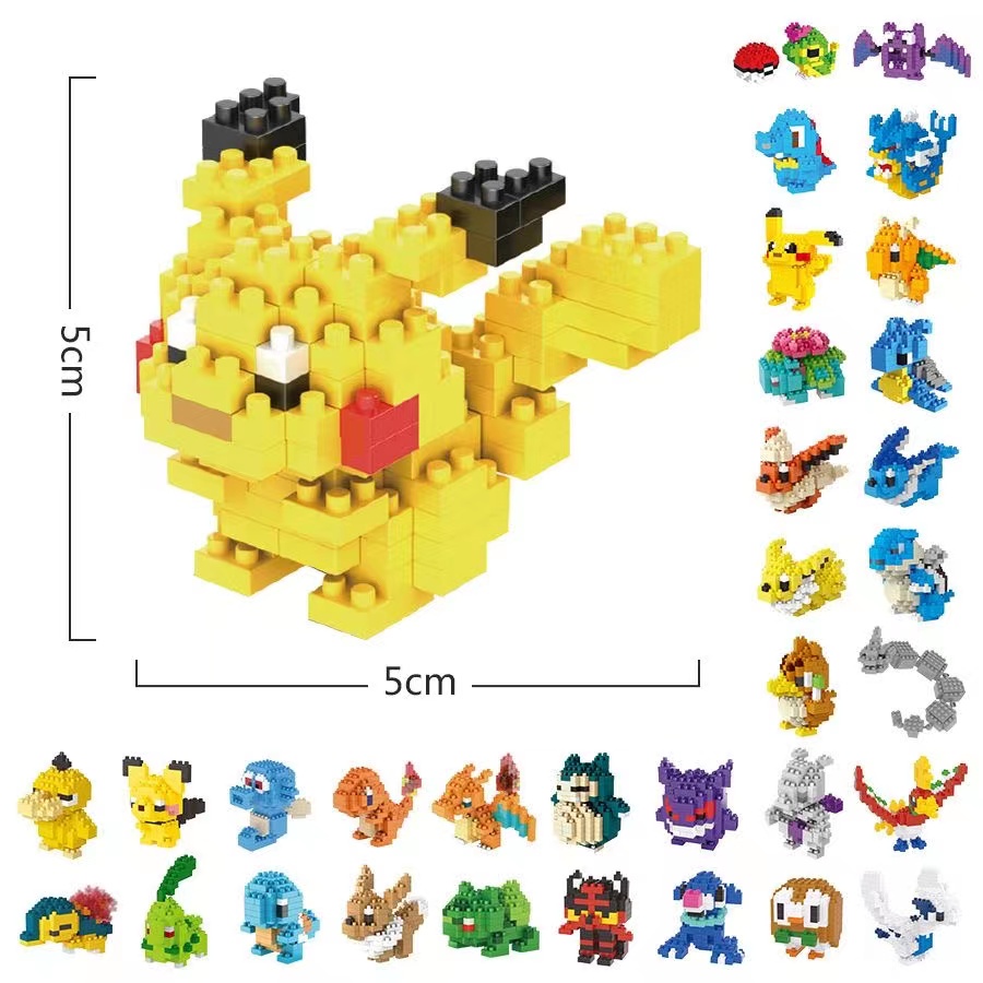 Kompatibel Dengan Mainan Blok Lego, Picachu magic baby puzzle toy gift