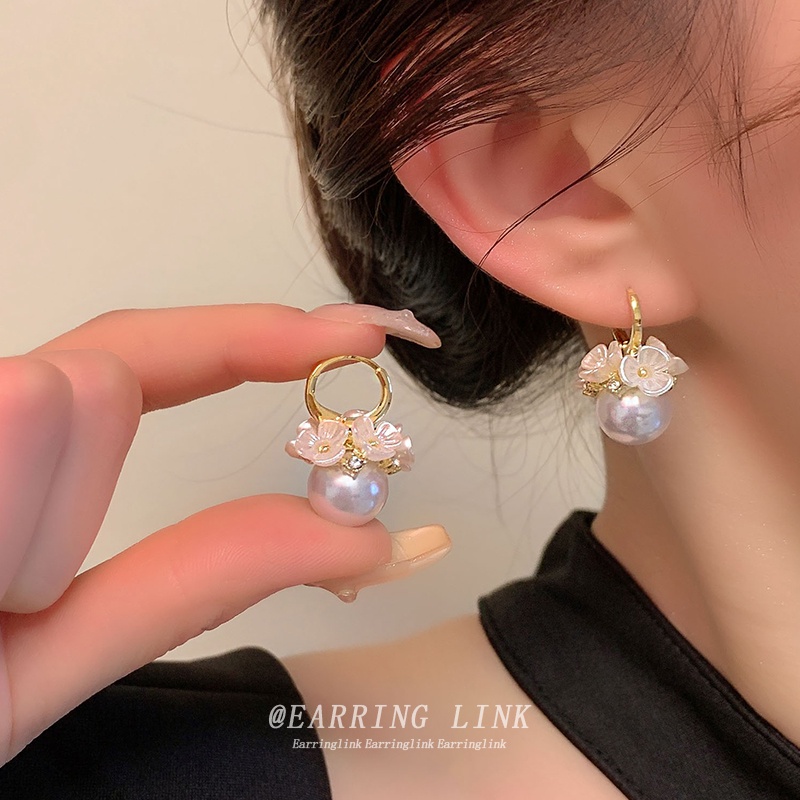 Anting Pejantan Mutiara Retro Mewah Anting Pejantan Bunga Indah2023Aksesoris Fashion Wanita Baru