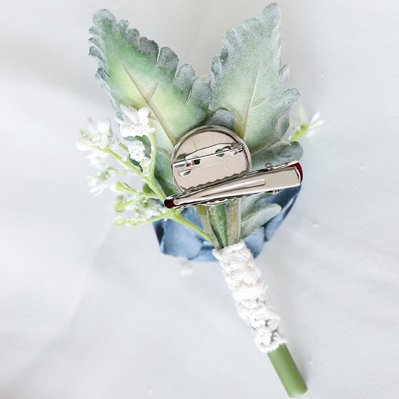 Bunga Pergelangan Tangan Pernikahan Pria Lubang Kancing Korsase Mawar Boutonniere Gadis Gelang Pengantin Pria Pin Bridesmaid Wrist Korsase Aksesoris Nikah