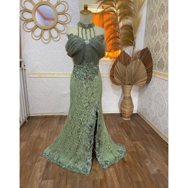 Gaun duyung pesta elegan / dress brokat brukat singer penyanyi