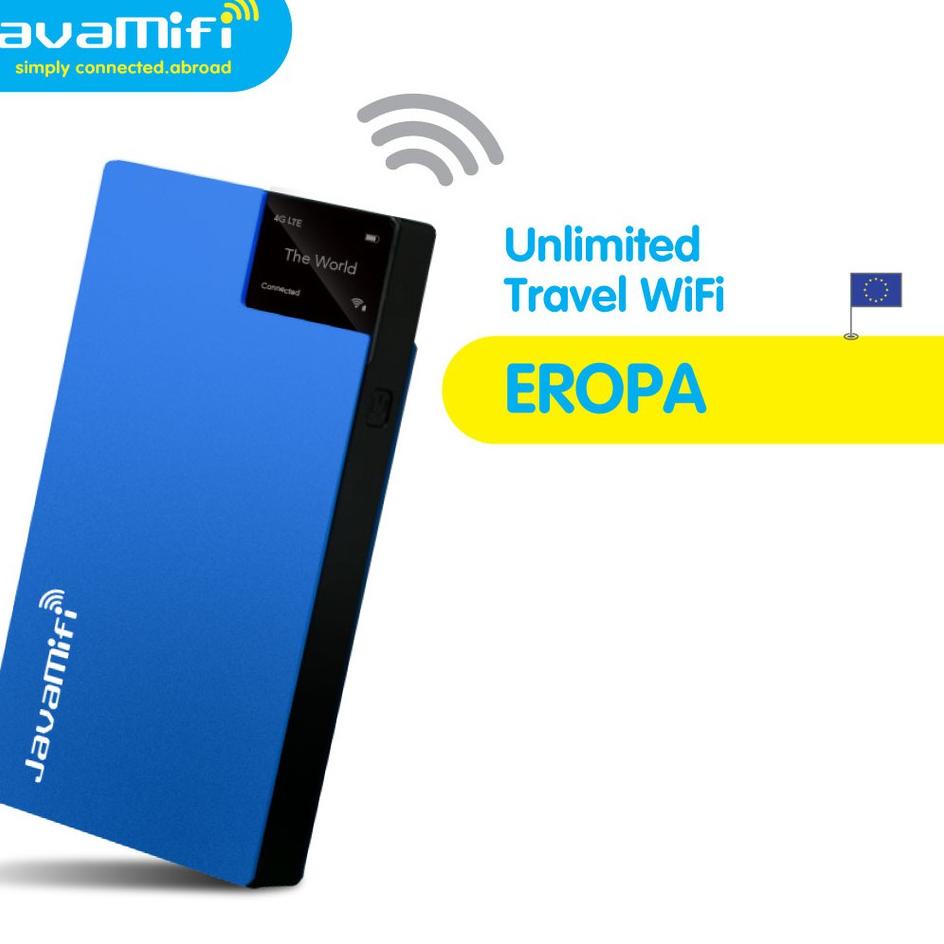 ➤ JavaMifi 4G Travel Wifi Europe Unlimited | Wifi Eropa ✱