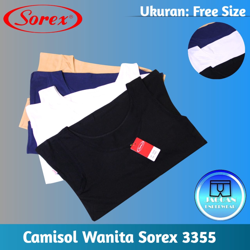 Camisol SOREX SEX 3355 Atasan Tanktop Wanita Tali besar Isi 1 Pcs