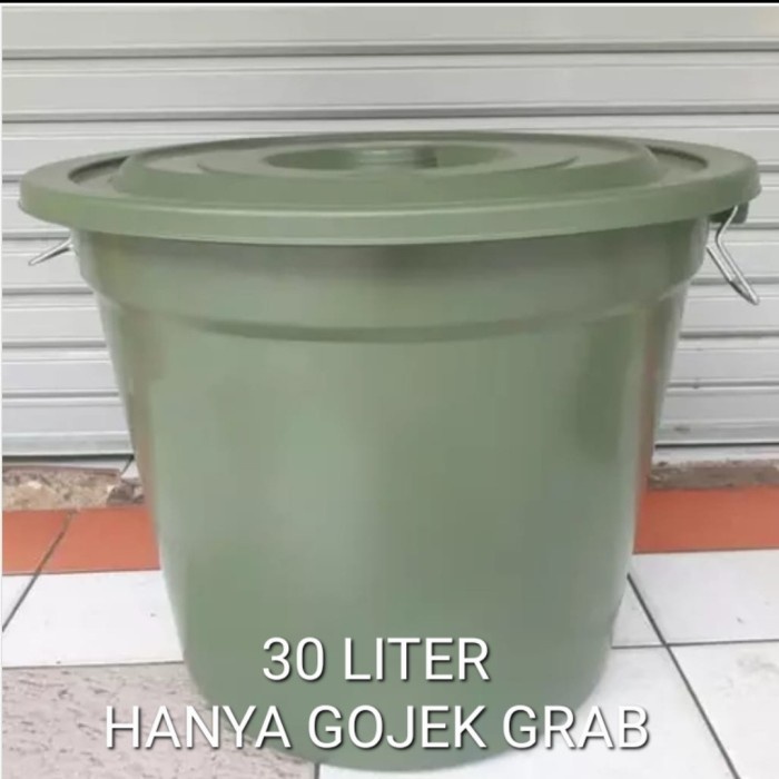 HANYA GOJEK GRAB! Ember Besar 30 LITER+TUTUP Plastik Tebal LIFE STYLE