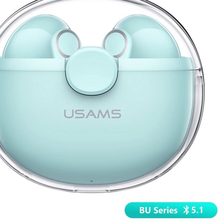 ☝ USAMS BU12 TWS Transparent Unique Macaron Earphone Bluetooth 5.1 ⅎ