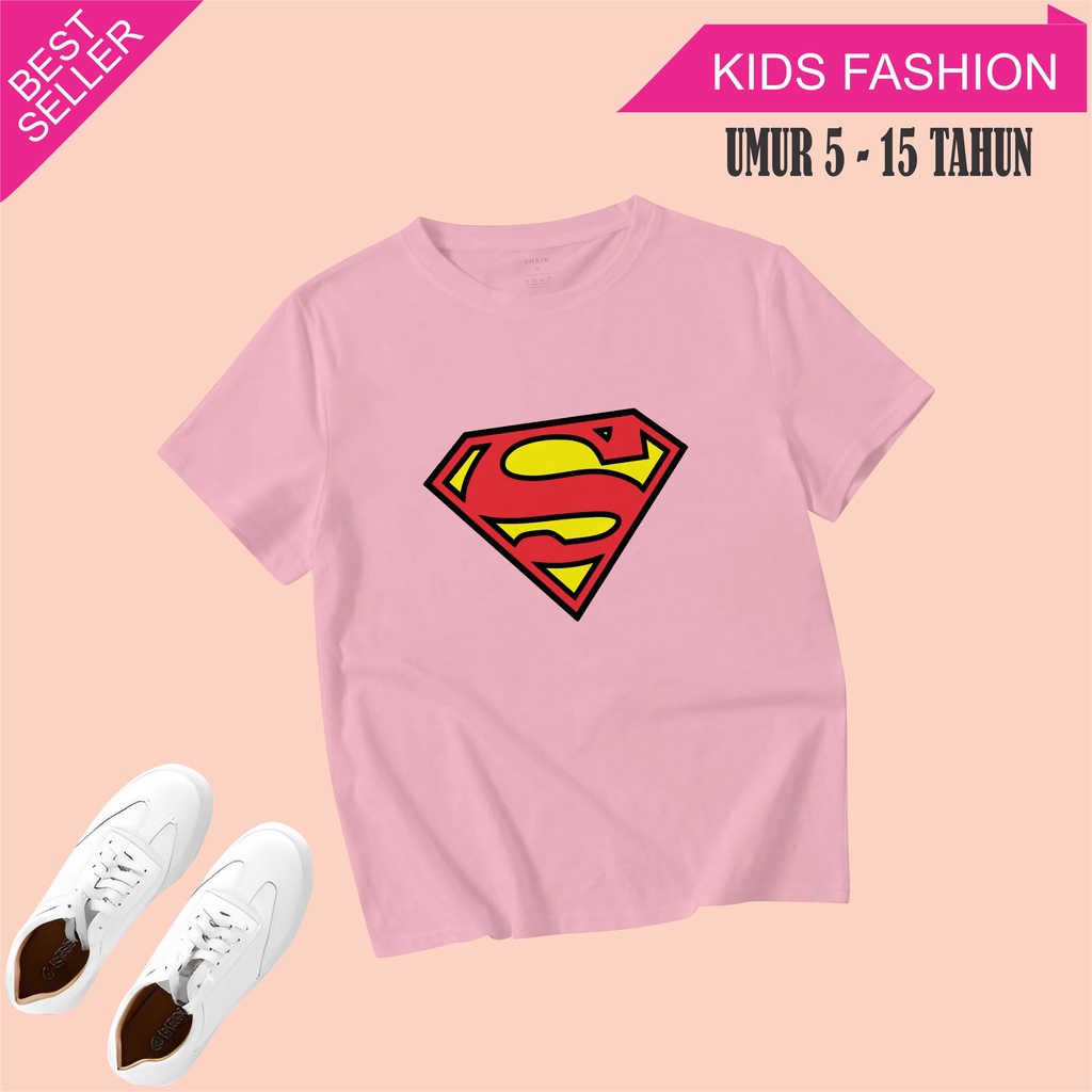 MichelleStore Kaos Anak Laki-Laki SUPERMAN Cotton Combed