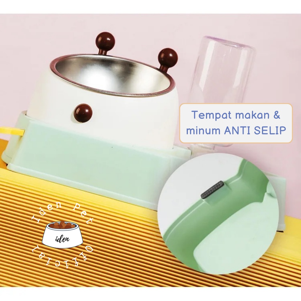 Mangkok Tempat Makan Minum Hewan Kucing Mangkuk Makanan Anjing Pet Cat Dog Bowl Feeder