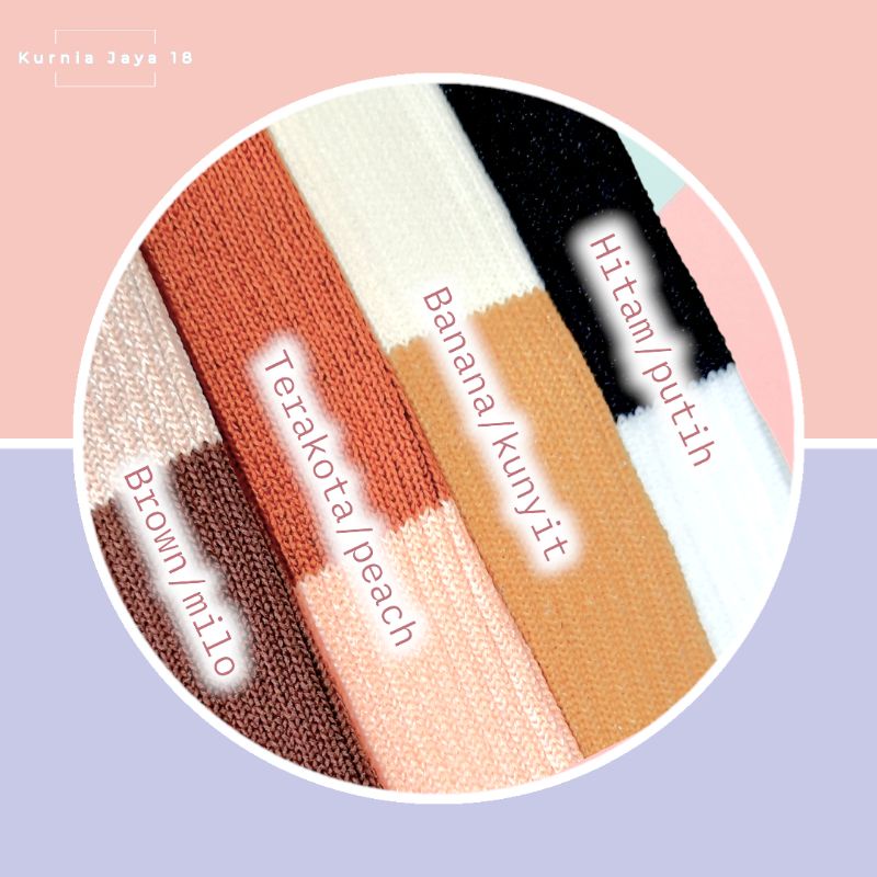 Inner bandana rajut 2 warna