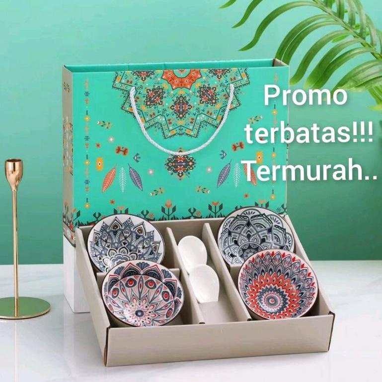 Terlaris AVELINE Mangkok Jepang Set Piring Mangkok Keramik Hampers Mangkok Jepang set premium perala