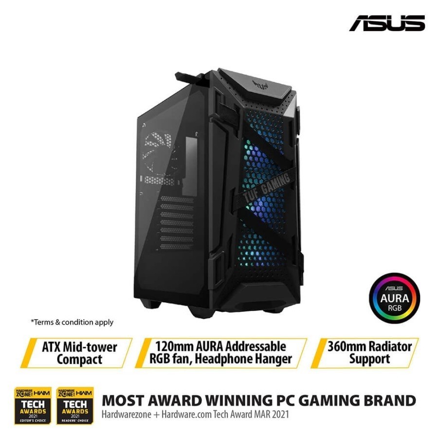 ASUS TUF Gaming GT301 Mid Tower Compact Case