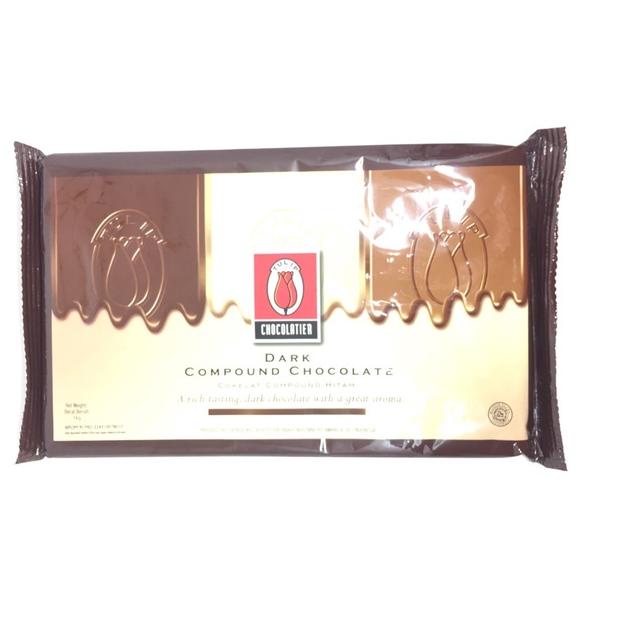 

♖ Tulip Dark Compound Chocolate 1kg / Coklat Batang Dark Tulip 1kg ▲