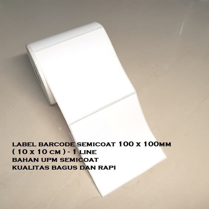 

MURAH MURAH LABEL BARCODE 100 X 100 (1 LINE) KERTAS STICKER SEMICOATED 10x10 CM KASIR / LARIS MURAH