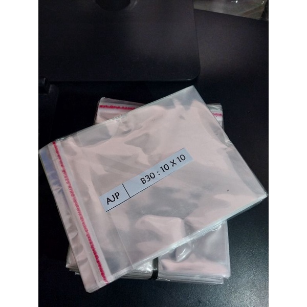 

Plastik Opp 10x10 plastik perekat lem bening seal roti kue snake