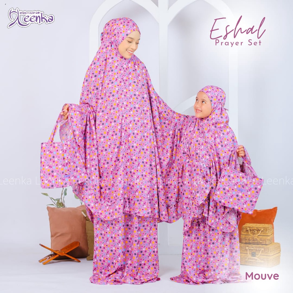 LEENKA MUKENA COUPLE IBU &amp; ANAK ESHAL PRAYER SET