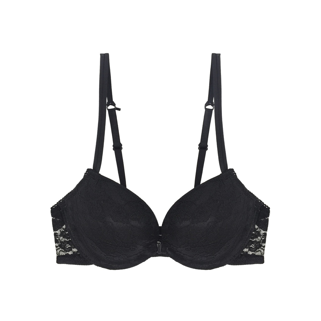 Bra Gesper Depan Renda Seksi Pakaian Dalam Wanita Buas Tipis Ada Kawat Push Up Untuk Cup A/B