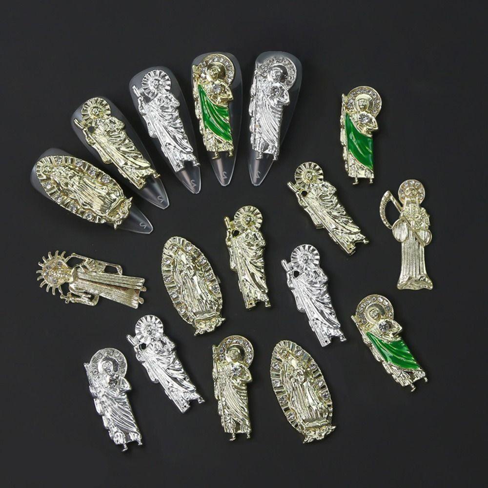 R-FLOWER Nail Charms Manicure Dekorasi Kuku 3D Berlian Bunda Maria Dewi