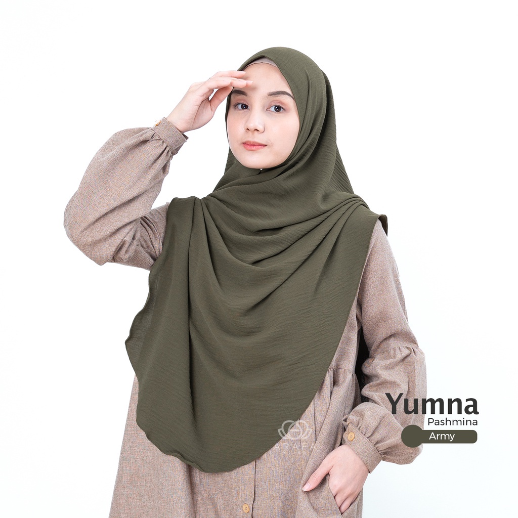 Arafa Hijab - Yumna Pashmina | Yumna Curve Pashmina | Pashmina Oval Syar'i Crinkle