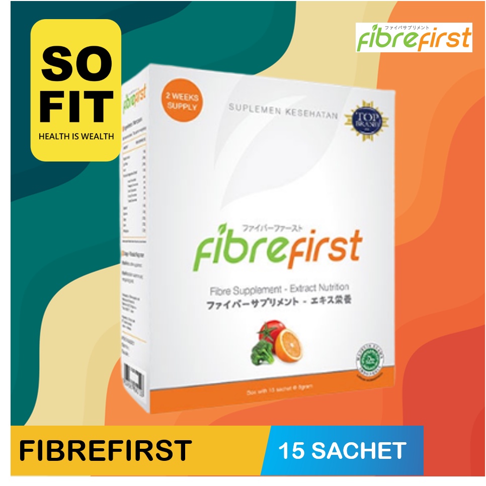 FibreFirst isi 15 Sachet / Minuman Diet / Diet &amp; Detox / Minuman Serat / Fibre first daily 1 sachet