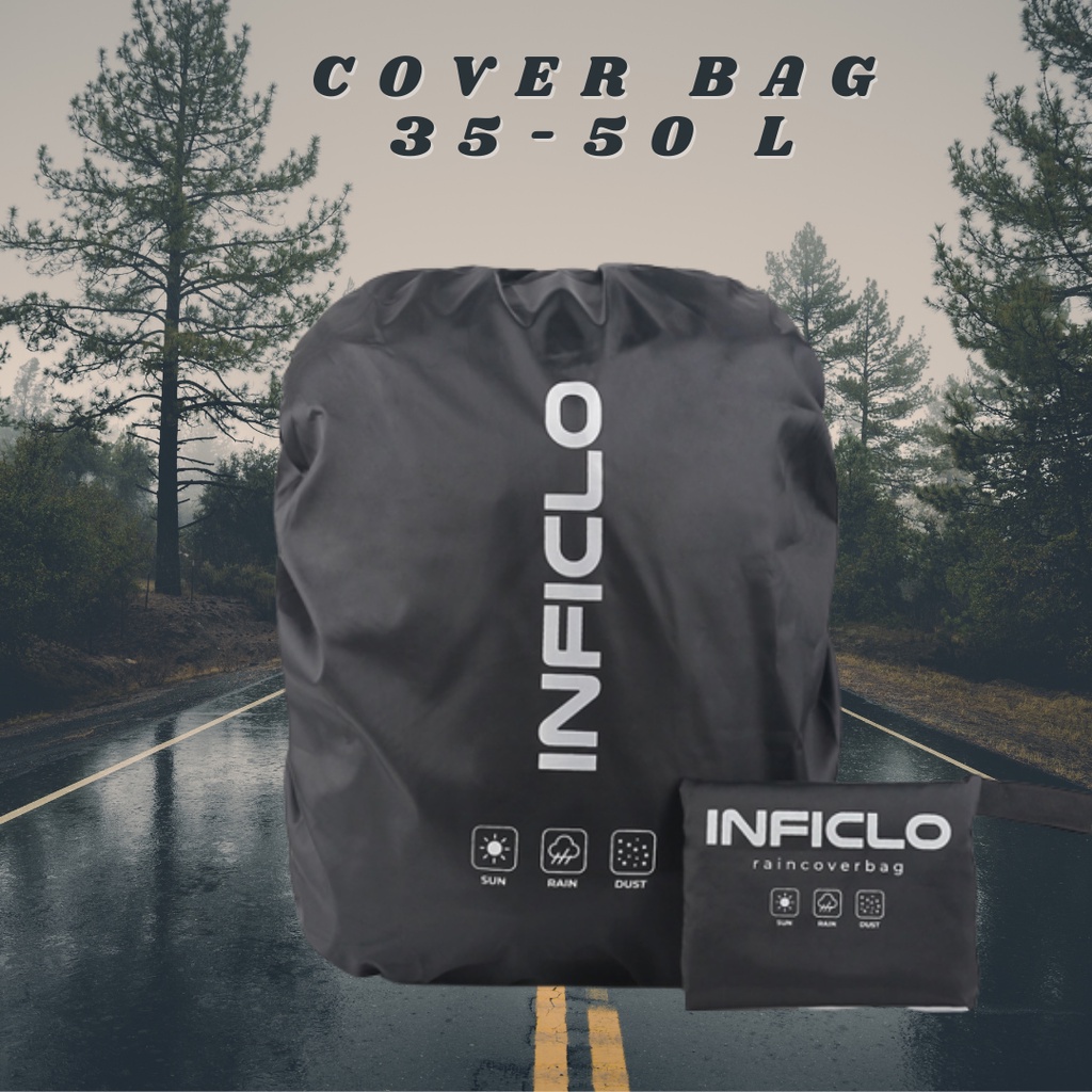 Rain Cover Bag Original Raincoat Cover Mantel Pelindung Tas Ransel 35-50 Liter IF170