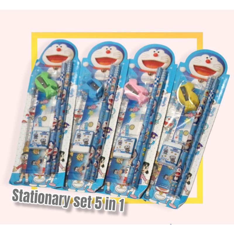 

stationary set 5 in 1 doraemon