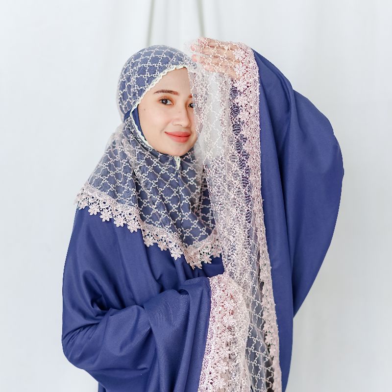 Mukena Katun MALIKA Renda Brukat Mewah