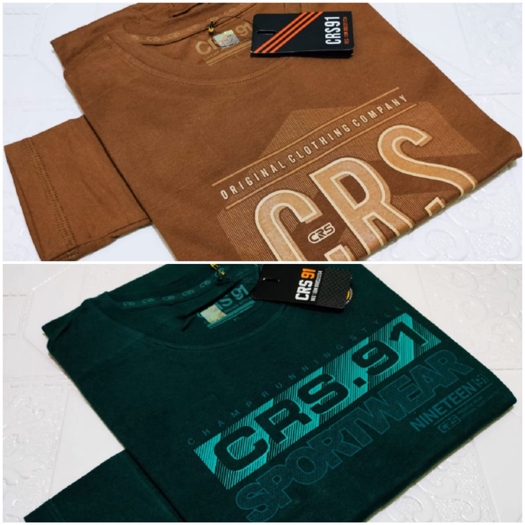 Pakaian Pria lengan panjang Crs 91 Style Distro Paket 2pcs COD M-XXL baju kaos distro lengan panjang