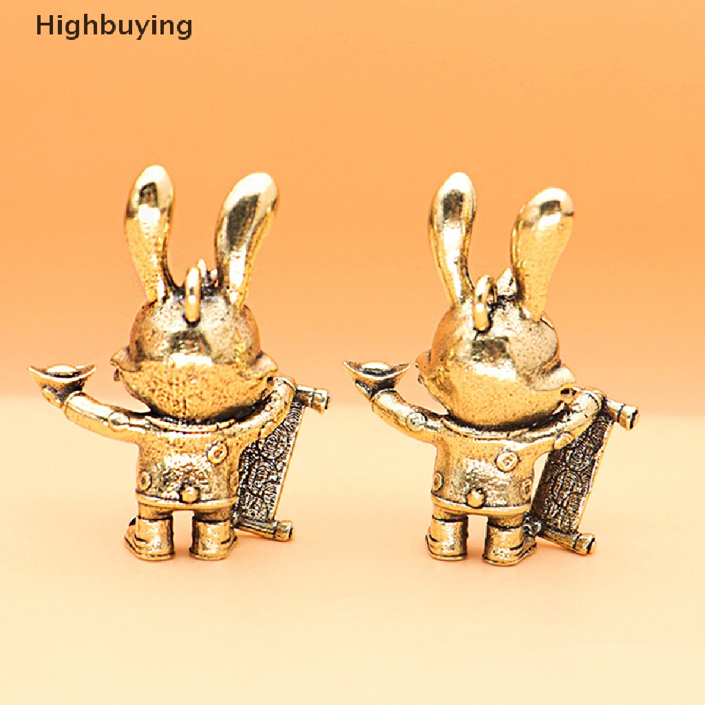 Hbid Ornamen Patung Kelinci Keberuntungan Shio Tahun Baru Cina Gantungan Kunci Liontin Patung Dekorasi Rumah Kantor Figurine Pendant Glory