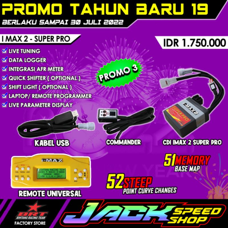 CDI BRT IMAX 2 SUPER PRO 52 STEP SUZUKI SMASH 110 / SMASH TITAN I-MAX I MAX DUAL BAND 26STEP 24STEP 