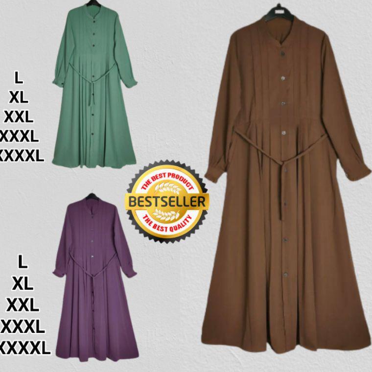 Stok Terbatas Fayha Dress BSize - Ukuran L XL XXL XXXL 5L - Baju Gamis Jumbo - Bahan Adem