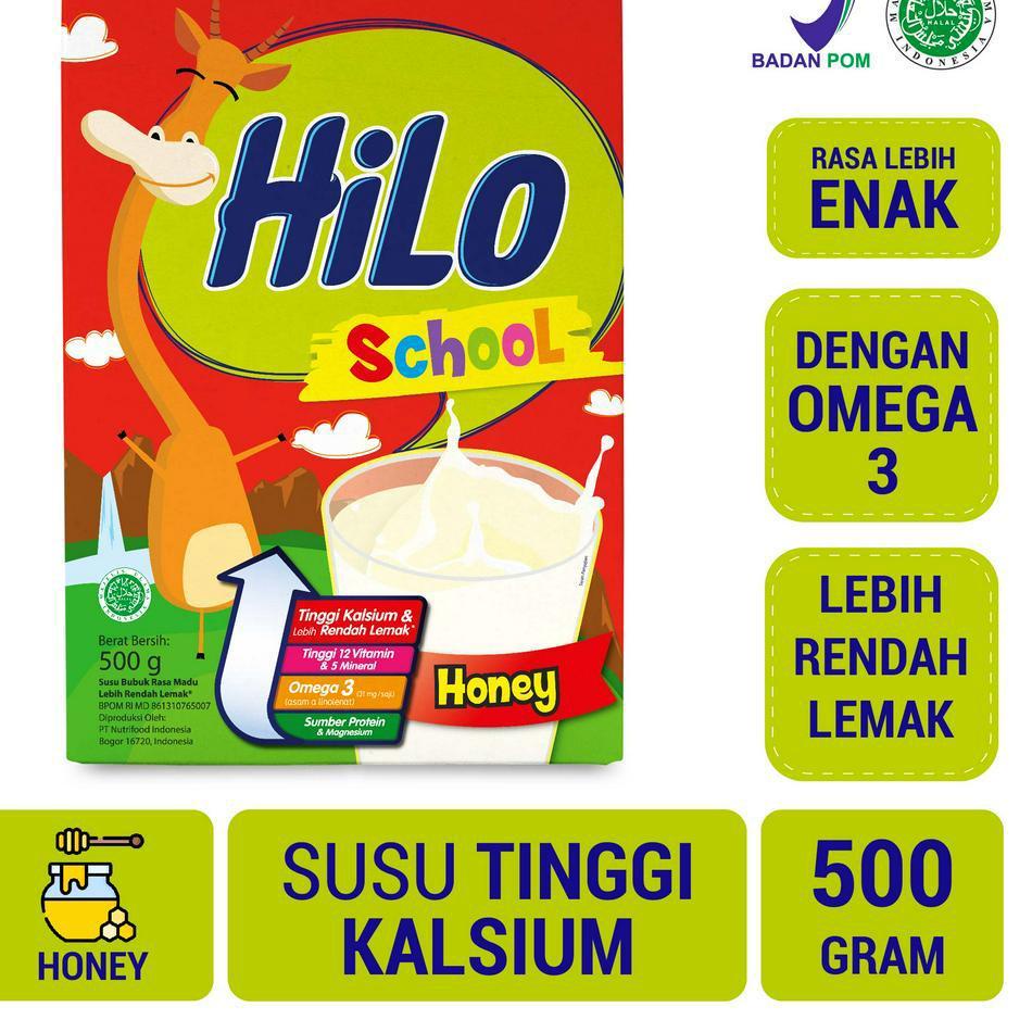 

♔ HiLo School Honey 500 gram - Susu Tinggi Kalsium Rendah Lemak ♣