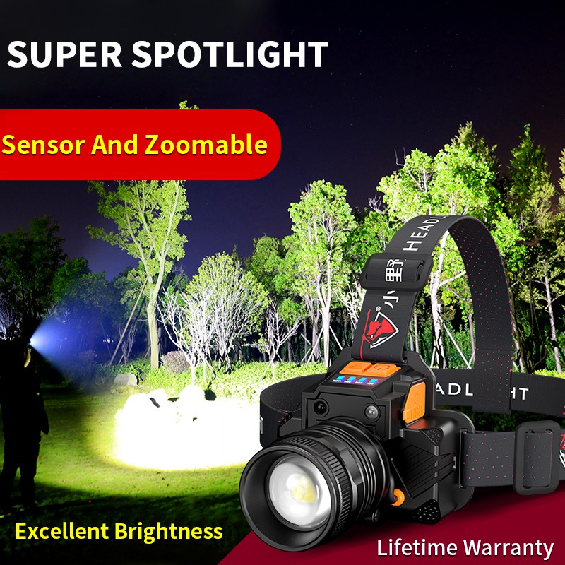 【COD】Senter Kepala Led Glare T8 Zoom/Led Glare T8 Zoom Outdoor/Usb Rechargeable Zoom Headlamp